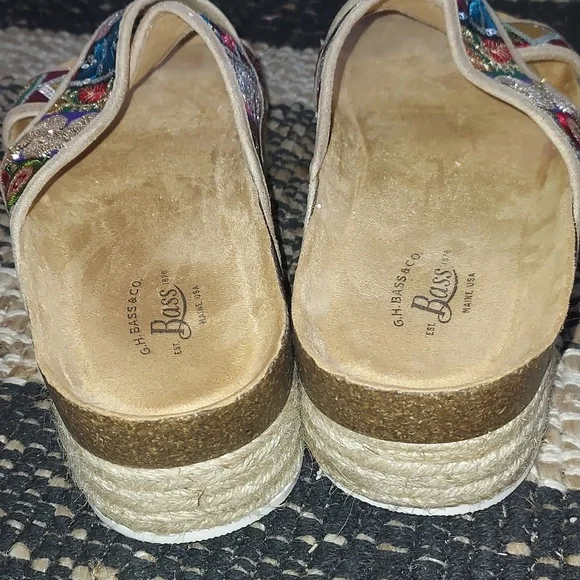 G.H. Bass & Co sequin platform sandals - Picture 6 of 9